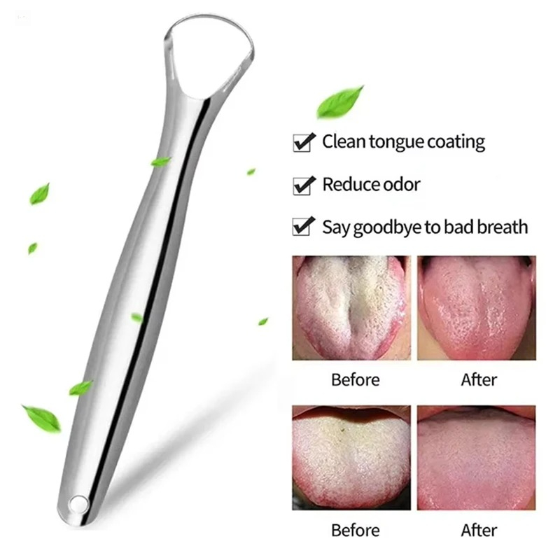 AliExpress Single-Layer Stainless Steel Tongue Scraper, view 4