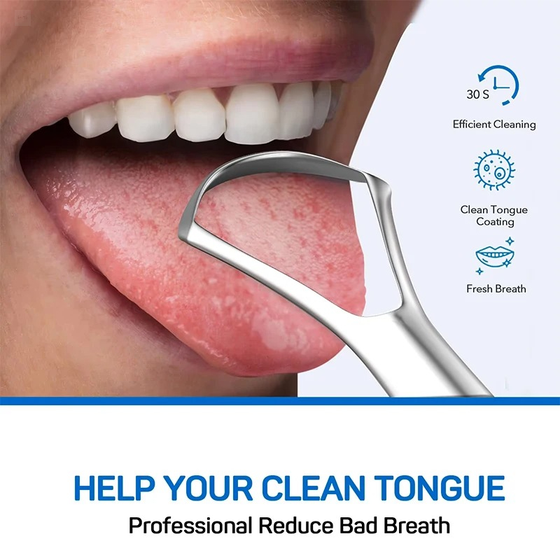 AliExpress Single-Layer Stainless Steel Tongue Scraper, view 6