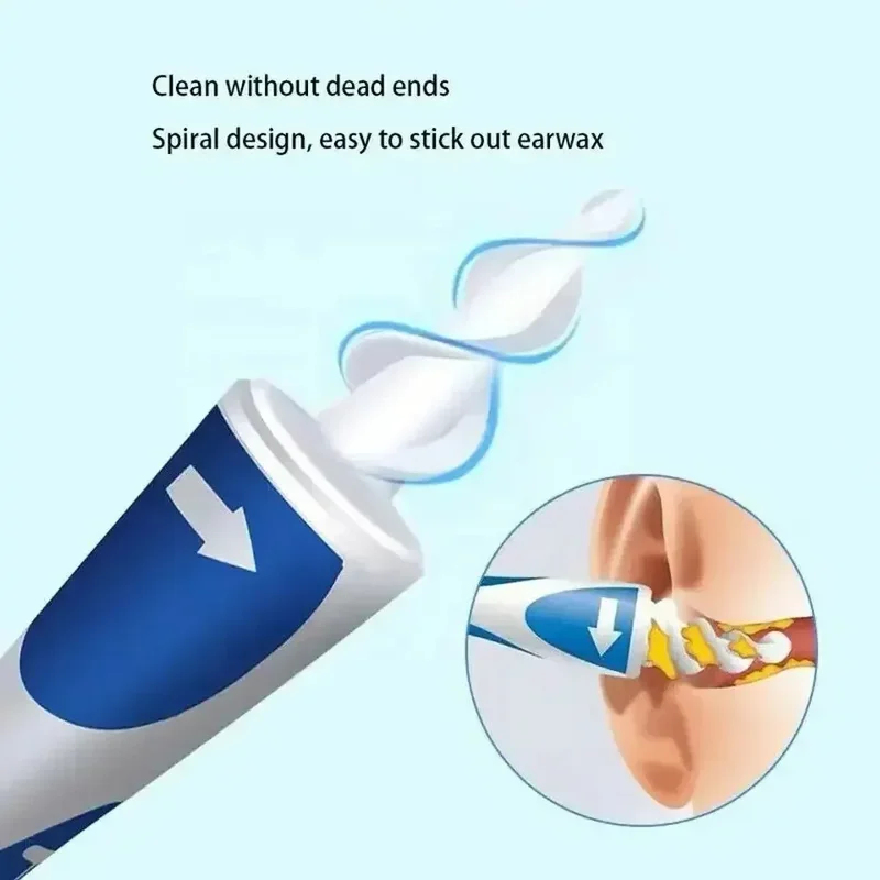 AliExpress Portable Spiral Ear Wax Remover Tool Ear Cleaner with Soft Silicone 16 Replacement Tips Simply To Grab Extract Earwax, view 5