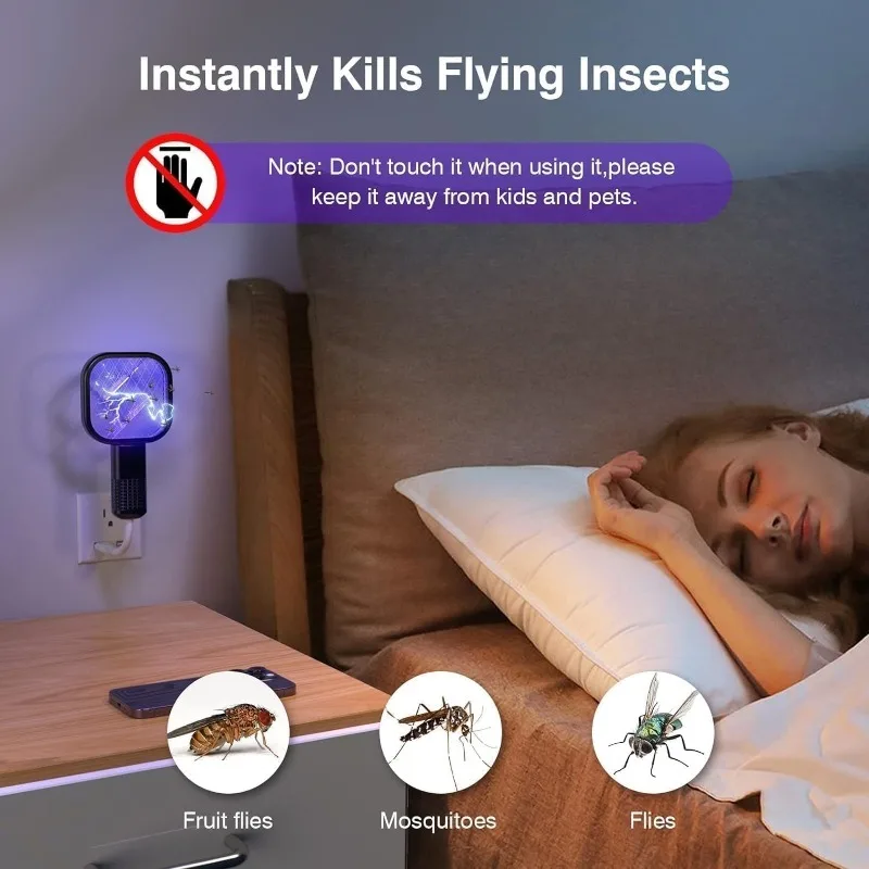 AliExpress Portable USB Mosquito Swatter with UV Light Car Mosquito Killing Trap for Household Outdoor Picnic Camping Travel Hotel, view 4