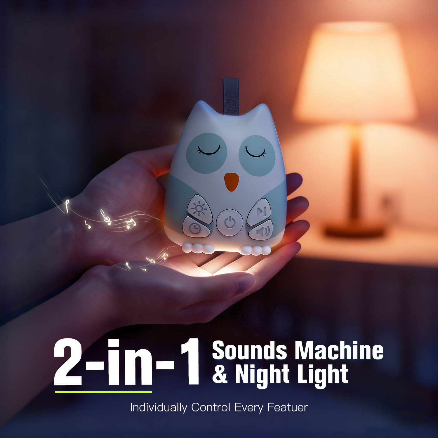 AliExpress Portable White Noise Sound Machine for Baby 30 Soothing Sounds Crying Sensor for Infants with Night Light Timer Rechargeable, view 3