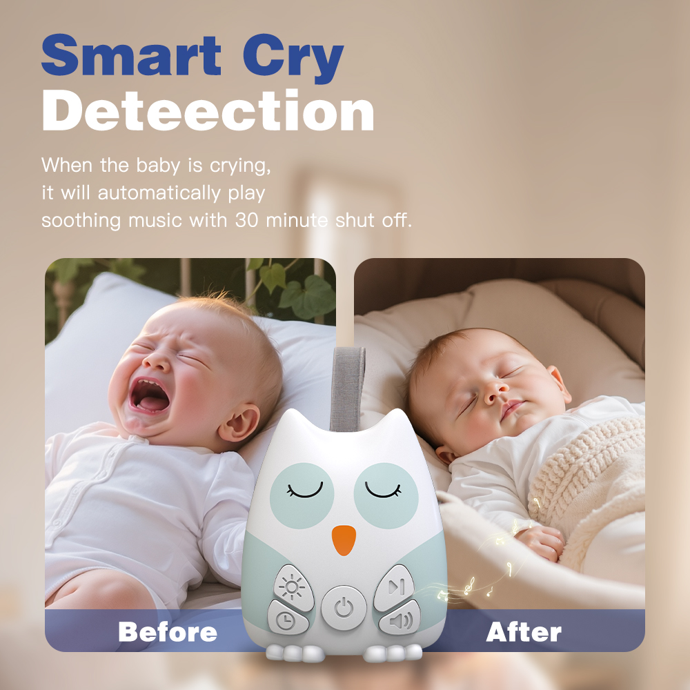 AliExpress Portable White Noise Sound Machine for Baby 30 Soothing Sounds Crying Sensor for Infants with Night Light Timer Rechargeable, view 4