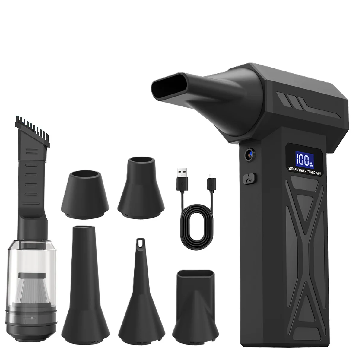 AliExpress Powerful Air Blower 110000Rpm 4 Gear Adjustable Turbo Jet Blower With Led Light Battery Display Cordless Compressed Air Duster