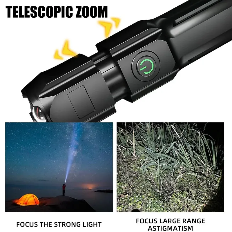 AliExpress Rechargeable Zoom LED Tactical Flashlight, view 2