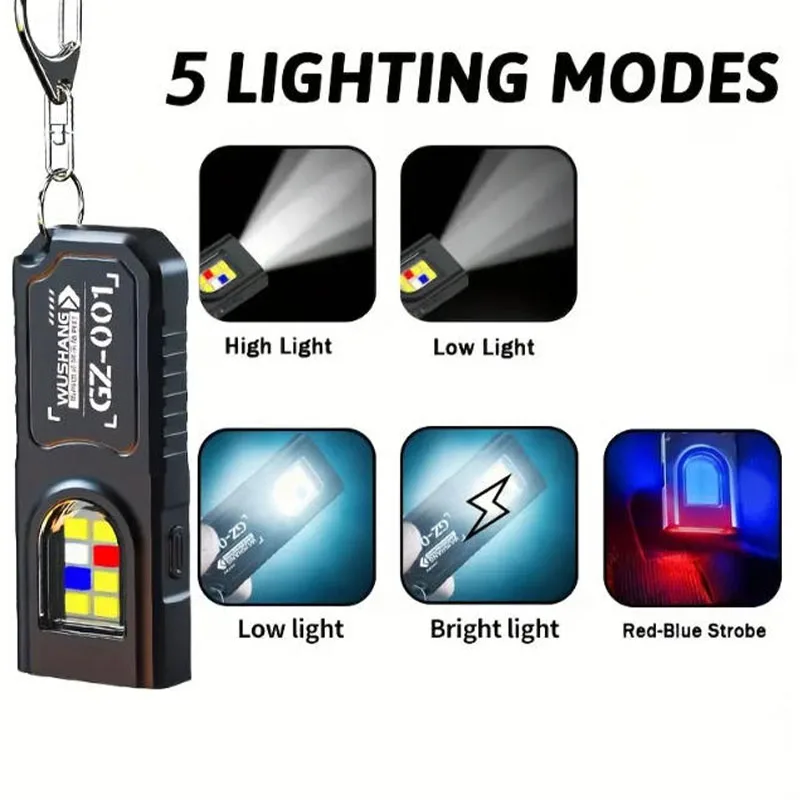 AliExpress Mini COB LED Keychain Flashlight (USB-C), view 2