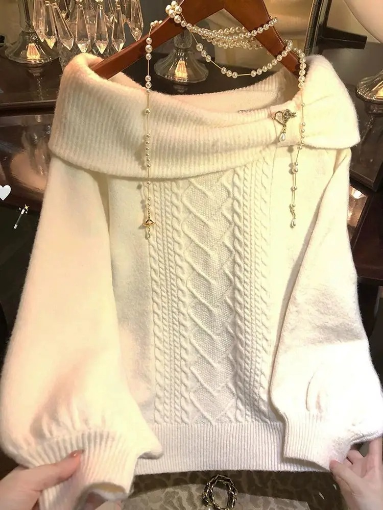 AliExpress Preppy Style Sweet Knitted Sweater 2000s Aesthetic Gyaru Chic Korean Y2k Jumper Sweater Long Sleeve Coquette Knitwears, view 5
