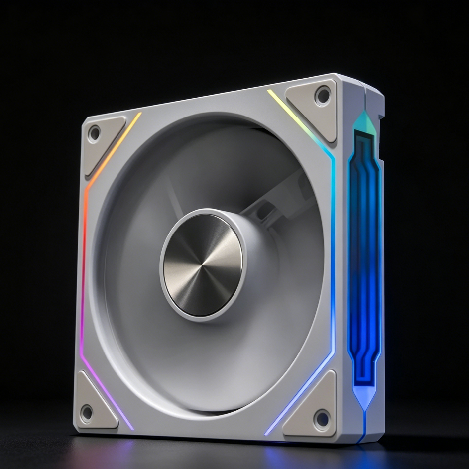 AliExpress Prism 4CD Pattern Chassis Fan 12CM Cooling Fan, Divine Light Synchronous 5V3Pin RGB Iridescent PWM, view 2