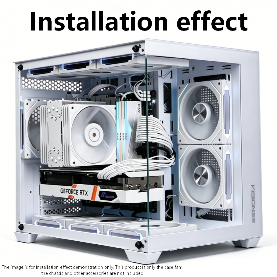 AliExpress Prism 4CD Pattern Chassis Fan 12CM Cooling Fan, Divine Light Synchronous 5V3Pin RGB Iridescent PWM, view 5