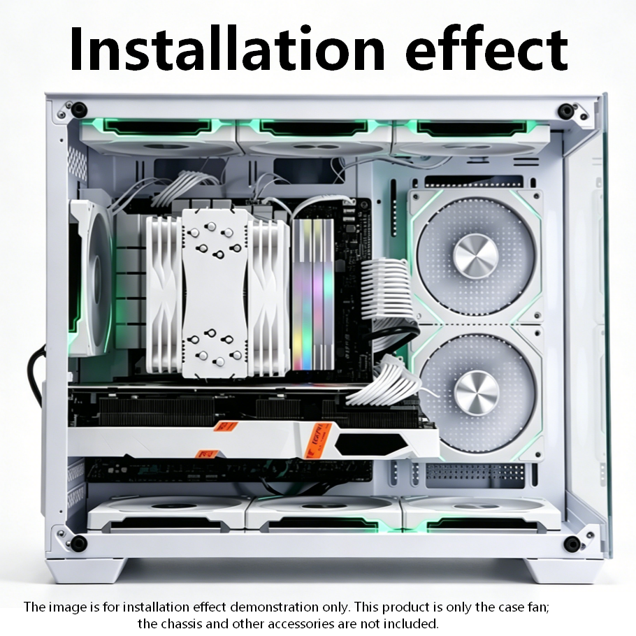 AliExpress Prism 4CD Pattern Chassis Fan 12CM Cooling Fan, Divine Light Synchronous 5V3Pin RGB Iridescent PWM, view 6