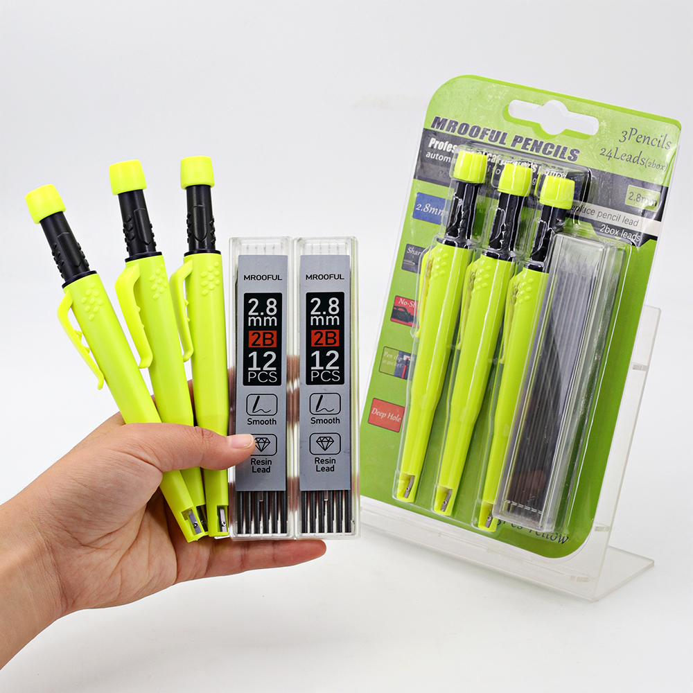 AliExpress Carpenter's Pencil Set with Deep-Hole Leads, view 2