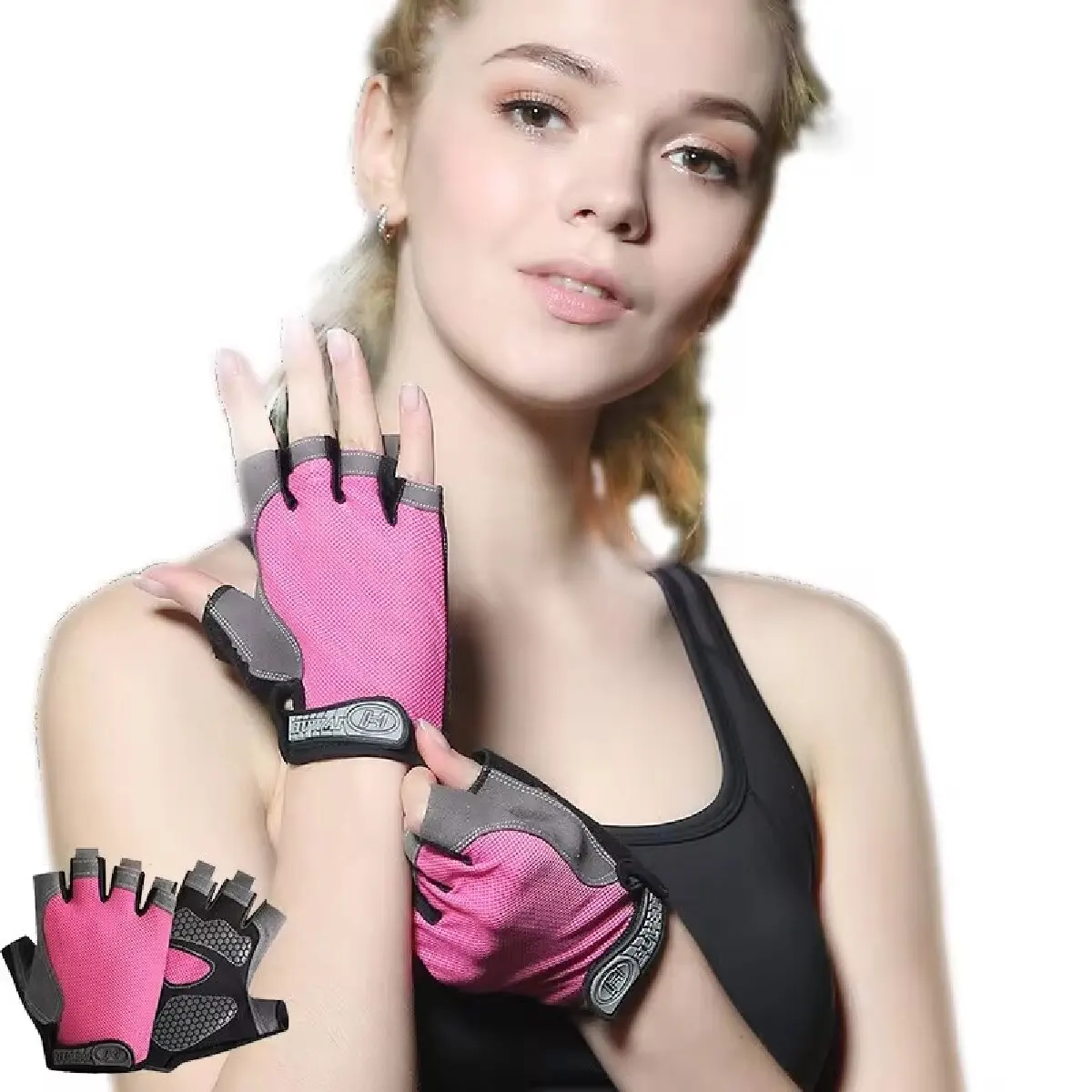 AliExpress Professional Gym Fitness Breathable Anti-Slip Women Men Half Finger Summer Fishing Cycling Fingerless Gloves Female Bicycle Bike