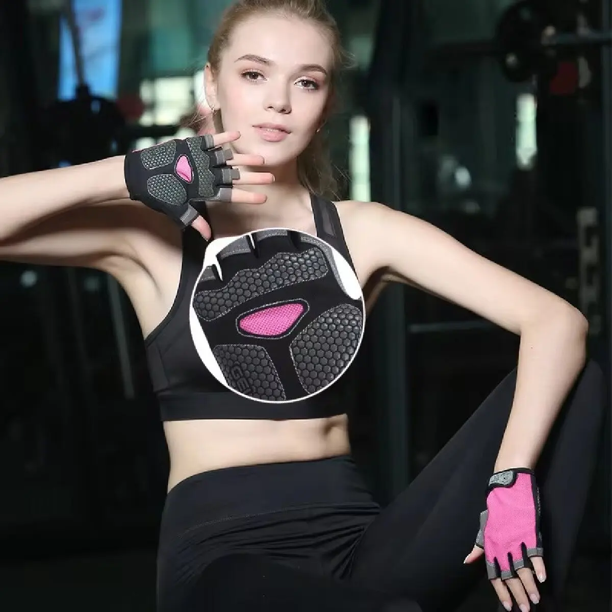 AliExpress Professional Gym Fitness Breathable Anti-Slip Women Men Half Finger Summer Fishing Cycling Fingerless Gloves Female Bicycle Bike, view 2