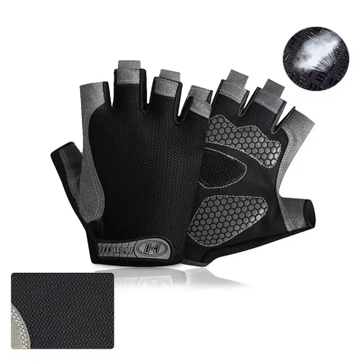 AliExpress Professional Gym Fitness Breathable Anti-Slip Women Men Half Finger Summer Fishing Cycling Fingerless Gloves Female Bicycle Bike, view 3