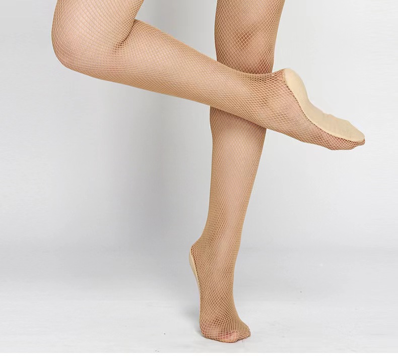 AliExpress Professional Hard Mesh Tights Latin Dance Fishnet Stockings Competition Special Pantyhose Sole Non Slip Bone Line Oxford Socks, view 4