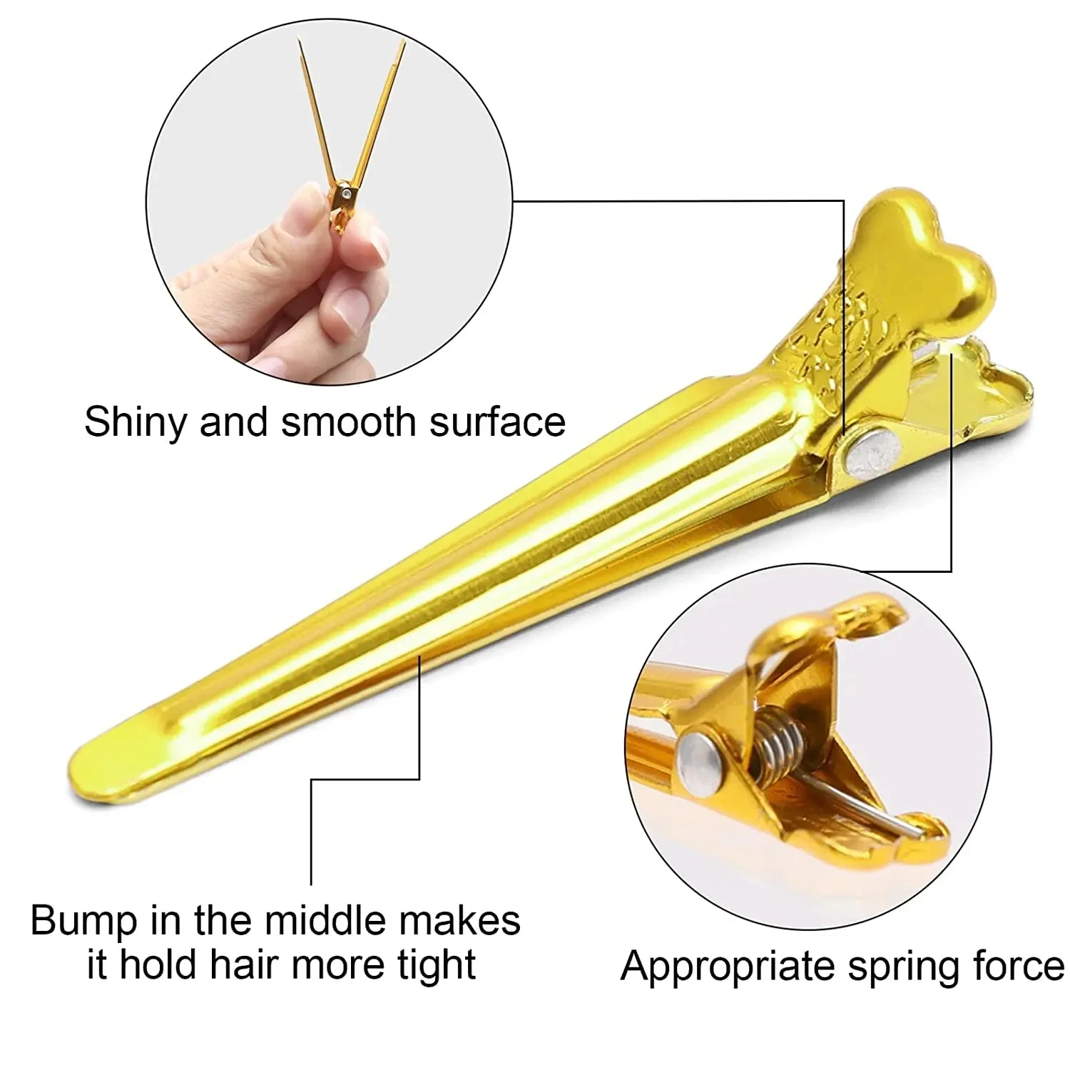AliExpress Heat-Resistant Metal Salon Hair Clip Set, view 5