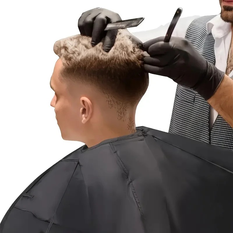 AliExpress Professional Non-Stick Waterproof Haircut Cape with Adjustable Neck Duster for Stylists And Barbers Salon Quality, view 4