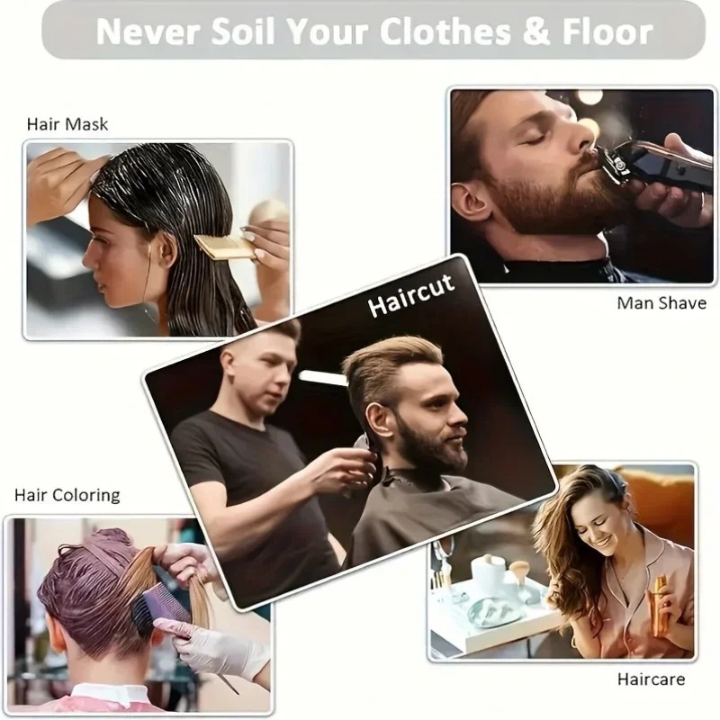 AliExpress Professional Non-Stick Waterproof Haircut Cape with Adjustable Neck Duster for Stylists And Barbers Salon Quality, view 6