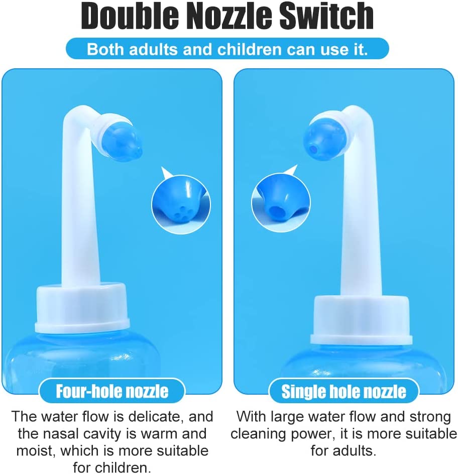 AliExpress Professional Nose Wash Cleaner Nasal Irrigator Rinse Bottle Protector Avoid Allergic Rhinitis Adults Children care Neti Pots, view 6