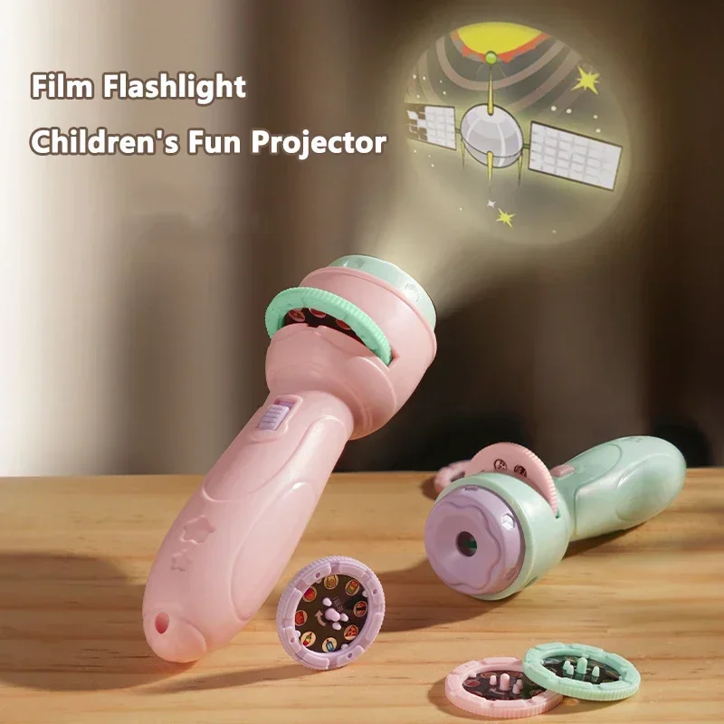 AliExpress Projection Flashlight Early Education Puzzle Development Toy 80 Patterns Cartoon Projector Torch Baby Toy Children Enlightenment, view 5