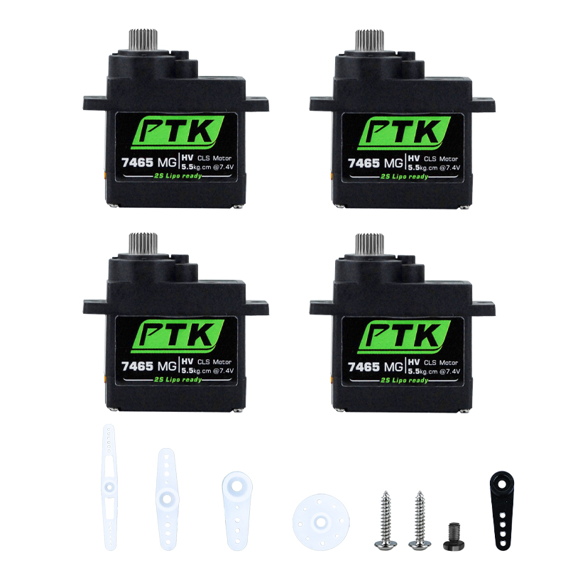 AliExpress PTK 7465W MG 9g digital servo Metal gear waterproof HV 5kg fixed wing RC Car Helicopter Robot servo 180° 1/8 servo