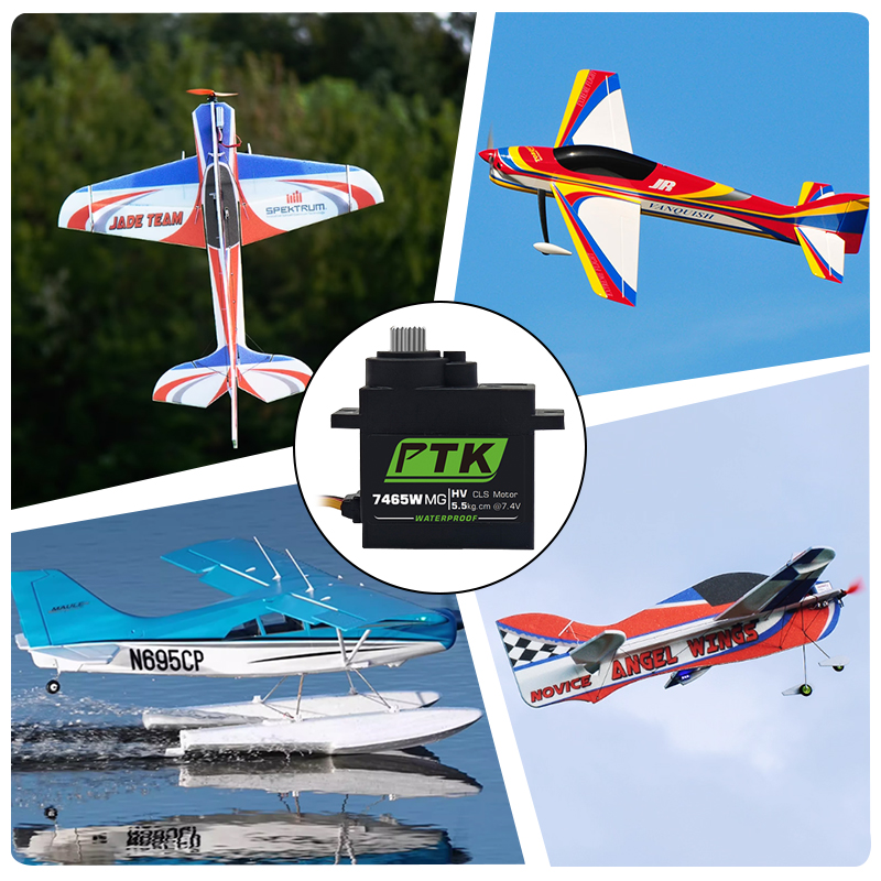 AliExpress PTK 7465W MG 9g digital servo Metal gear waterproof HV 5kg fixed wing RC Car Helicopter Robot servo 180° 1/8 servo, view 6