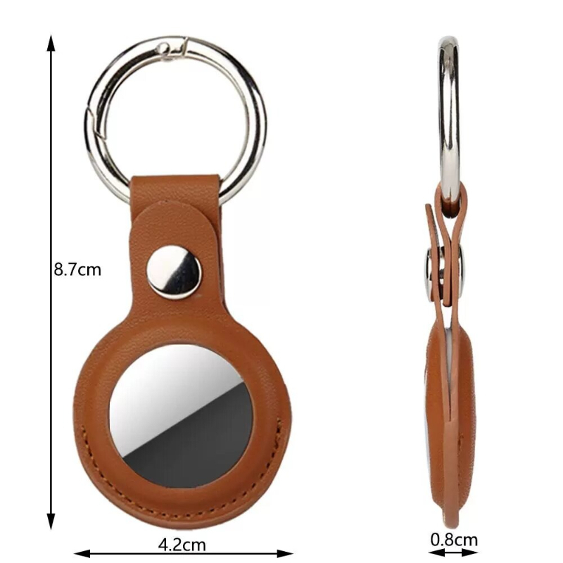 AliExpress PU Leather AirTag Case with Metal Pendant, view 3