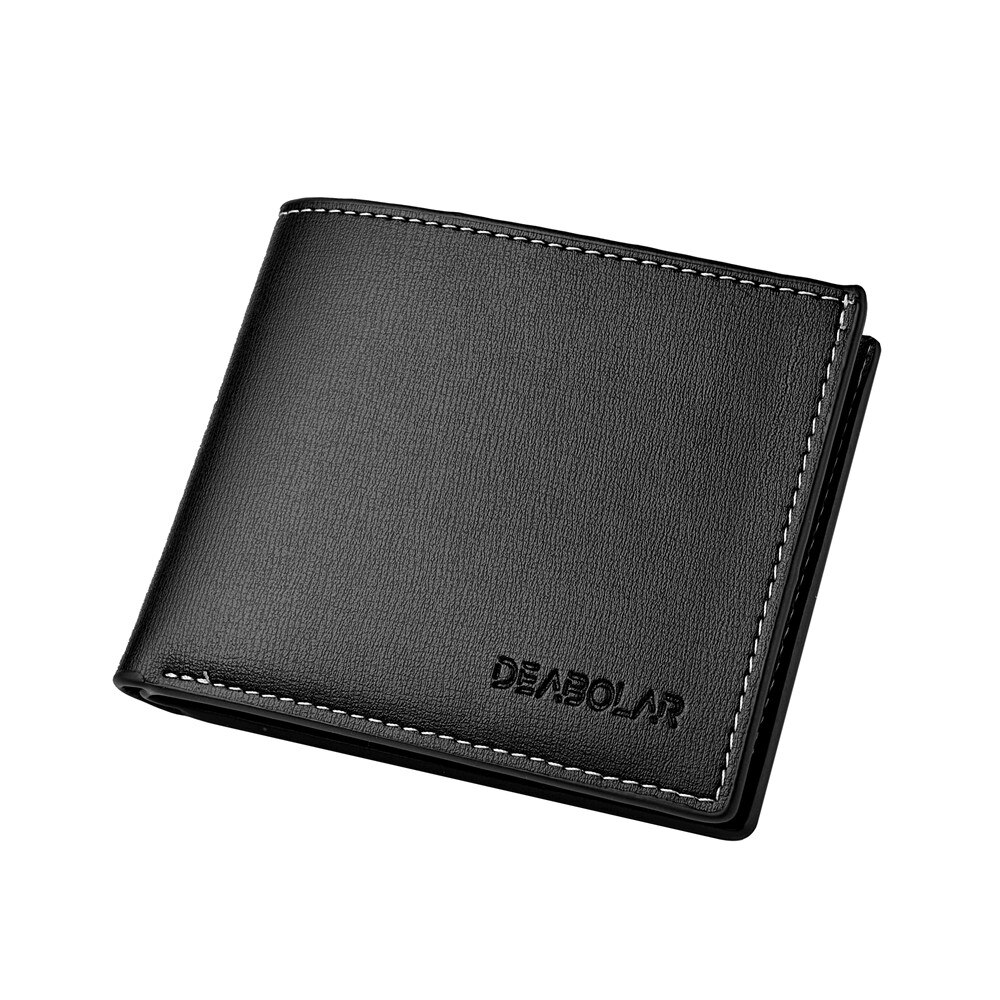 AliExpress Pu Leather Men Short Wallet Thin Style Folding Young Men Credit Card Holder Wallet, view 2