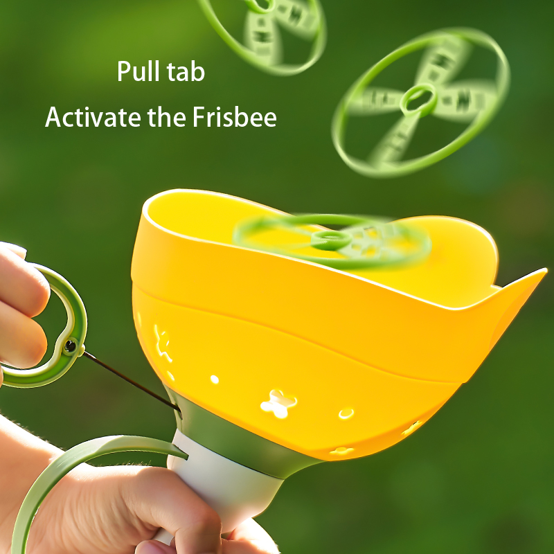 AliExpress Pull String Flying Saucer Disc Launcher Kids Handle Flying Toys Throw Catch Outdoor Sport Children Garden Game Gift For Boy Girl, view 4