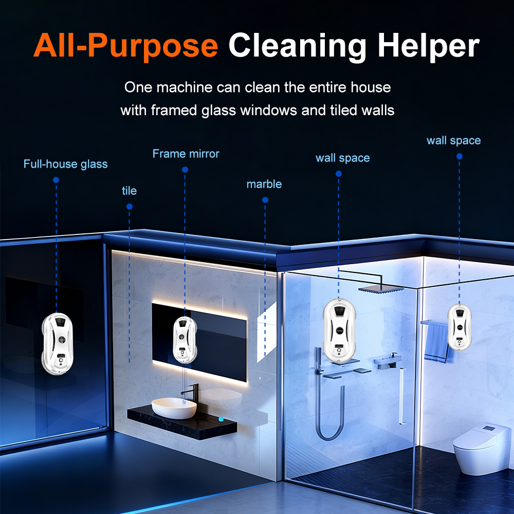 AliExpress PuRuiKai Ultra Thin Robot Vacuum Cleaner Window Cleaning Robot Window Electric Glass Limpiacristales Remote Control For Home, view 5