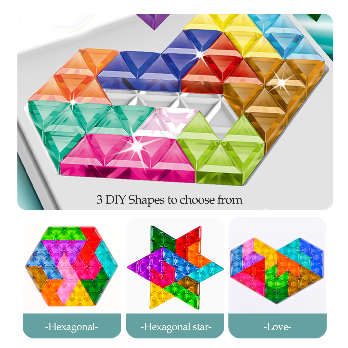 AliExpress Puzzle Toys. Logical Thinking Training Fun Tabletop Games Multiple Shapes Colors, Advanced Level Gifts for Boys and Girls, view 3
