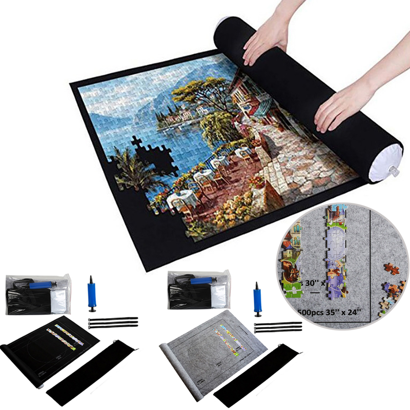 AliExpress Puzzles Pad Jigsaw Roll Felt Mat Playmat Puzzles Blanket For Up To 1500 Pcs Puzzle Accessories New Portable Mat (Only Mat)