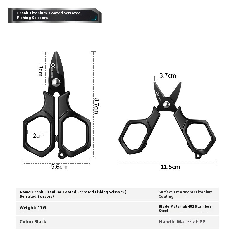 AliExpress QAJTAO Titanium-Plated Fishing Line Scissors, view 6
