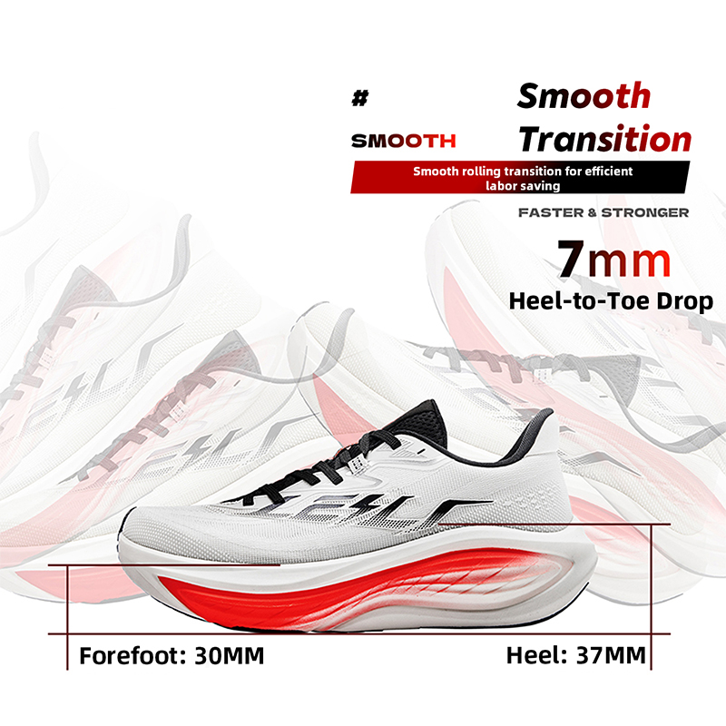AliExpress QIAODAN TG2.0 LEILI Men's Marathon Racing Shoes 2026 New High Rebound Shock Absorb Distance Training Sport Sneaker QDB023264285, view 4