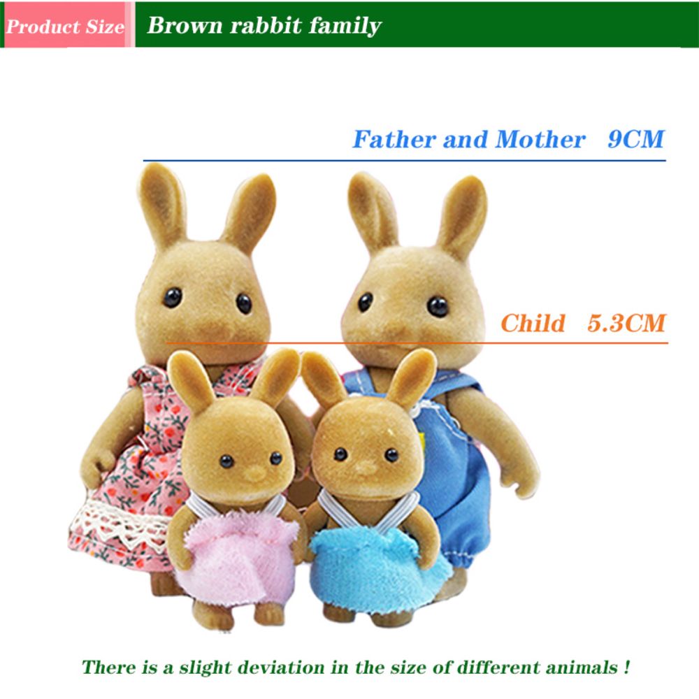 AliExpress Rabbit Doll 1/12 Micro Dollhouse Reindeer Sheep Elephant Squirrel Family Kitchen Toy Miniature Furniture Set Girl Toy Gift, view 3