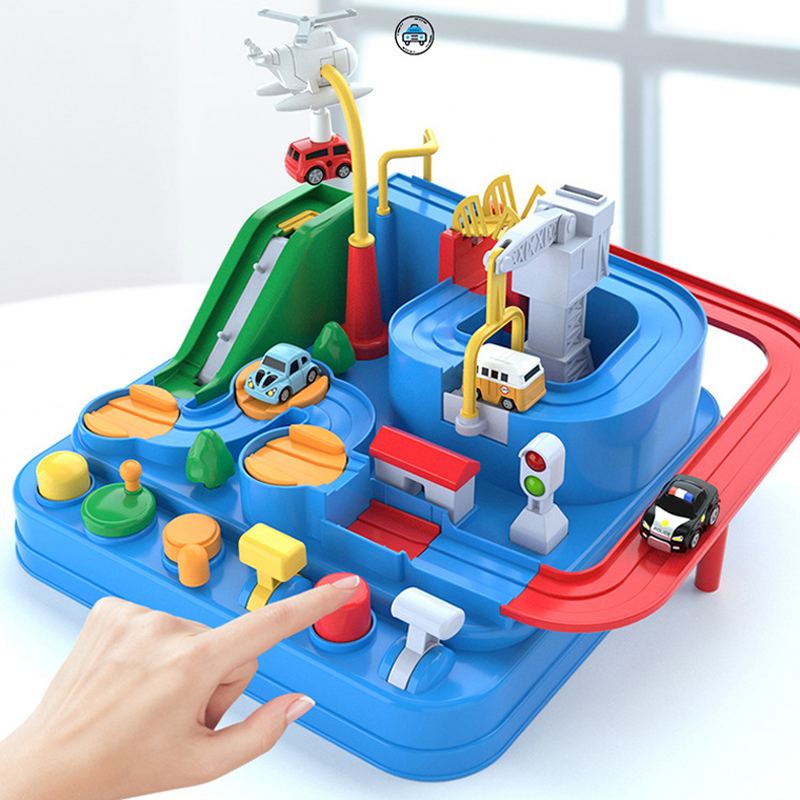AliExpress Racing Rail Car Model Educational Toys Children Track Adventure Game Brain Mechanical Interactive Train Animals Space Rocket Toy