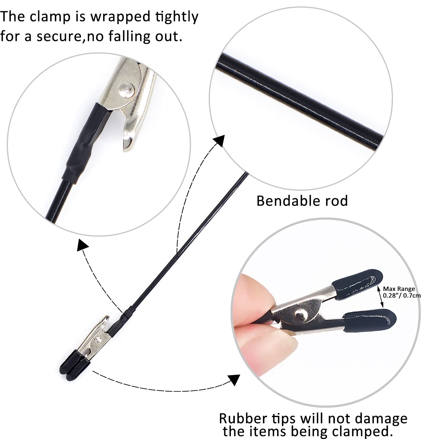 AliExpress Rafford 12-Piece Bendable Alligator Clip Stand Set, view 2