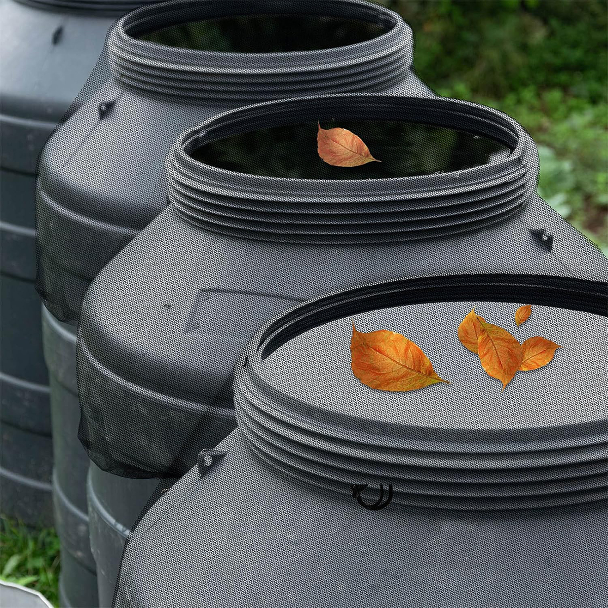 AliExpress Drawstring Mesh Rain Barrel Cover Net, view 2