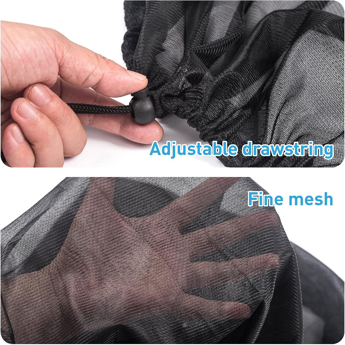 AliExpress Drawstring Rain Barrel Screen Net Cover, view 3