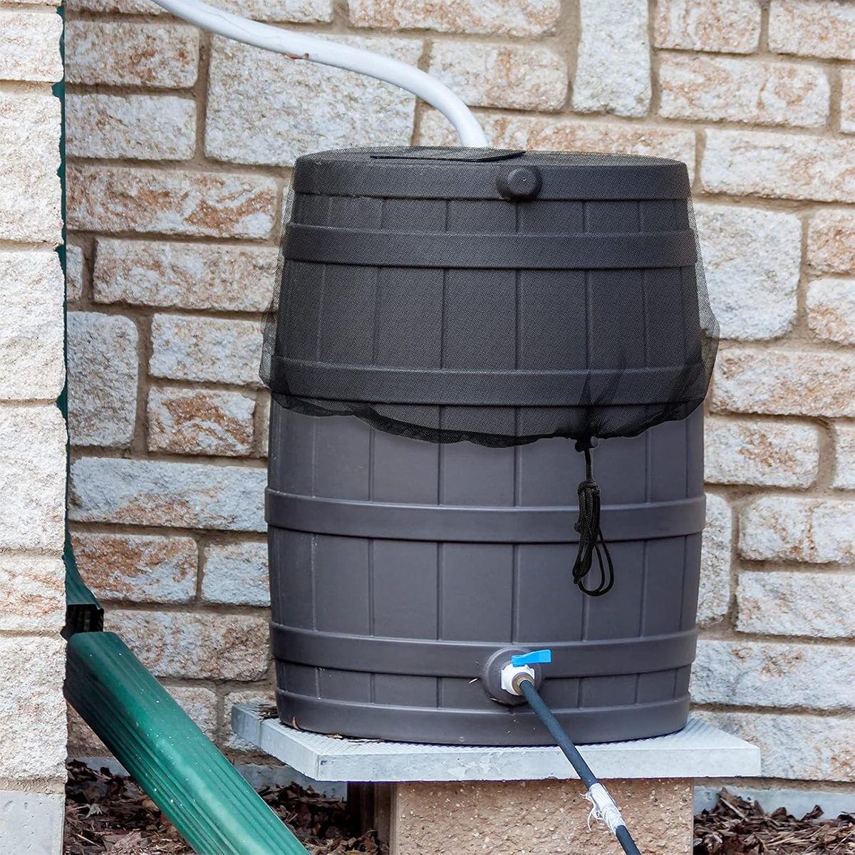 AliExpress Drawstring Rain Barrel Screen Net Cover, view 5