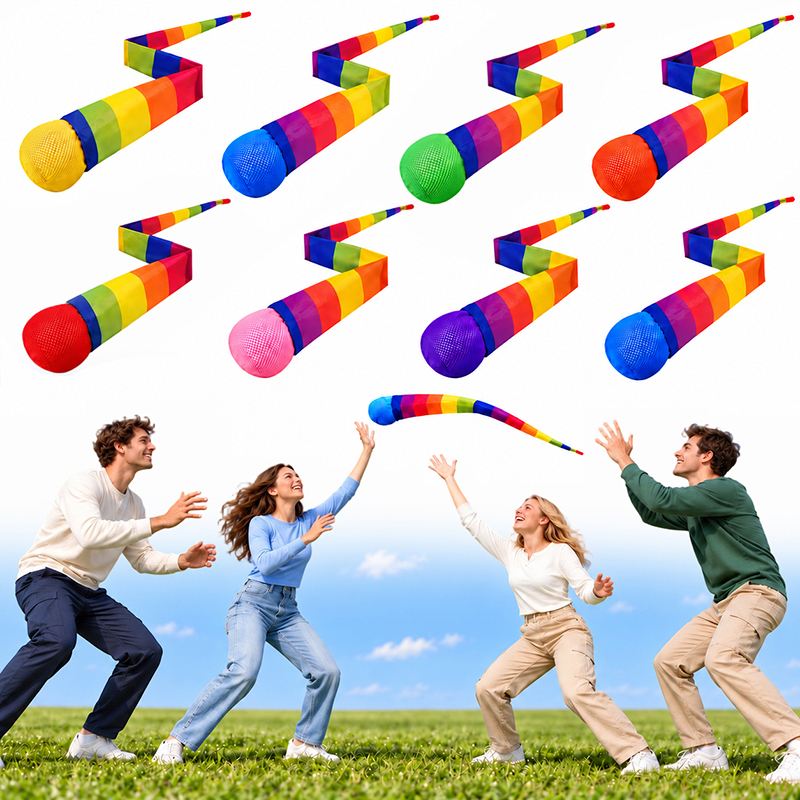 AliExpress Rainbow Comet Ball Soft Tail 65cm Indoor Outdoor Sport Ball Throwing Receiving Ball Park Sports Relax Coordination Training Ball
