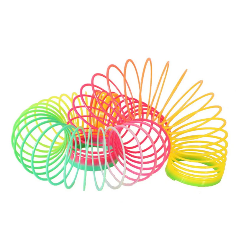 AliExpress Rainbow Magic Spring Coil Fidget Toy Anti-Stress Sensory Toy for Kids Adults Colorful Bouncing Slinky Educational Board Game, view 3