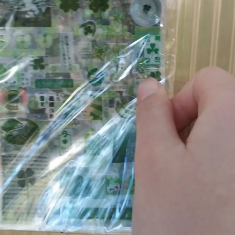 AliExpress Random 10pcs Y2K PET Transparent Flash Film Sticker Soda Water Decor Sticker, view 5