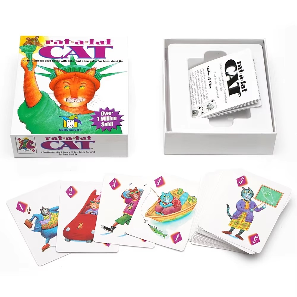 AliExpress Rat a Tat Cat - Fun Numbers card Game with Cats (and a few rats) | Memory & Strategy Quick Play Card Game for Family Game Night, view 6