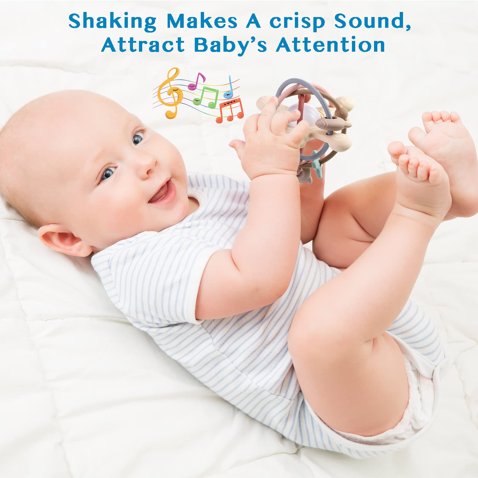 AliExpress Rattle & Sensory Teether Bed Bell Silicone Montessori Ball Newborn Baby Toys Children's Kids Gift Development Games 0 36 Months, view 2