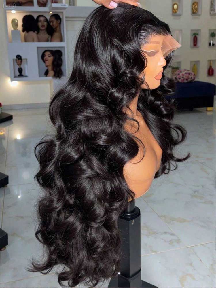 AliExpress Raw Peruvian Body Wave 250% Density 40 42 inch 13x6 HD Lace Front Human Hair Wigs 13x4 Frontal Wigs Women Glueless Closure Wigs