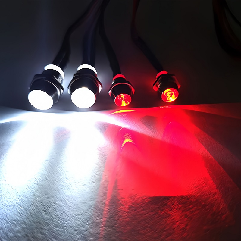 AliExpress RC headlights 2/4/6/8 red white 3/5mm LED lights RC spotlight remote control front and tail lights, view 2
