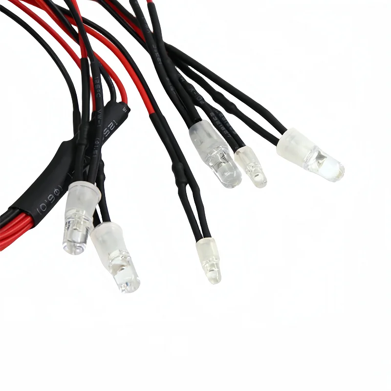 AliExpress RC headlights 2/4/6/8 red white 3/5mm LED lights RC spotlight remote control front and tail lights, view 5