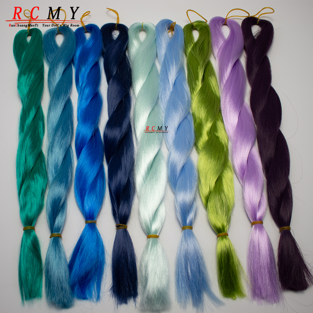 AliExpress RCMY BJD/SD Doll Hair Rooting Doll Wigs Milk Silk Wigs Hair Transplant Hand-crocheted Light Blue Gold Black Doll Hair Accessor