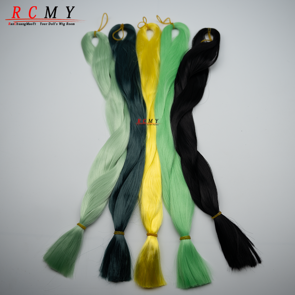 AliExpress RCMY BJD/SD Doll Hair Rooting Doll Wigs Milk Silk Wigs Hair Transplant Hand-crocheted Light Blue Gold Black Doll Hair Accessor, view 4