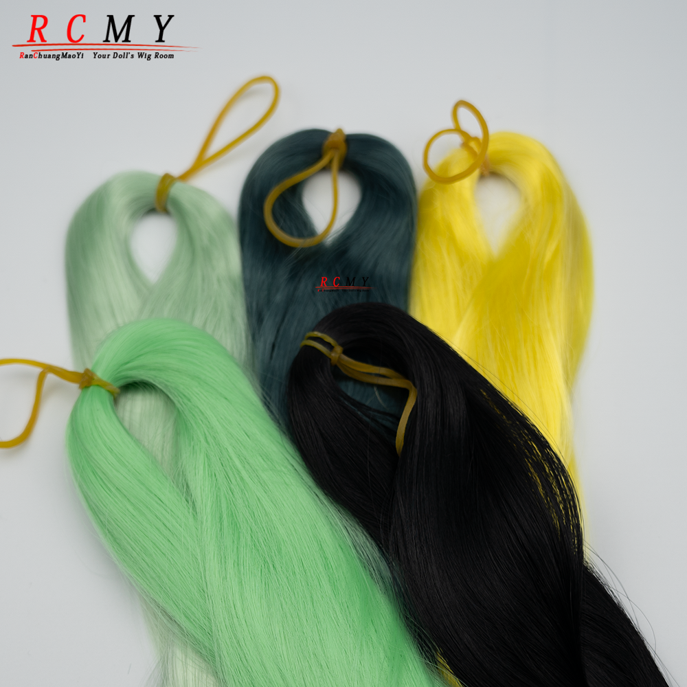 AliExpress RCMY BJD/SD Doll Hair Rooting Doll Wigs Milk Silk Wigs Hair Transplant Hand-crocheted Light Blue Gold Black Doll Hair Accessor, view 5